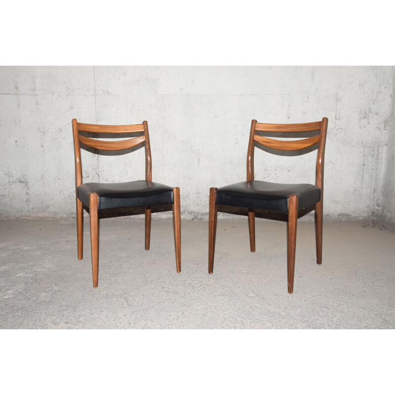 Série de 6 chaises vintage scandinaves 1960