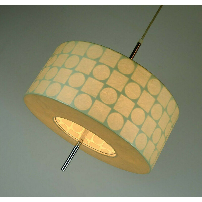 Mid century cocoon Pendant Lamp op art pattern 1960s