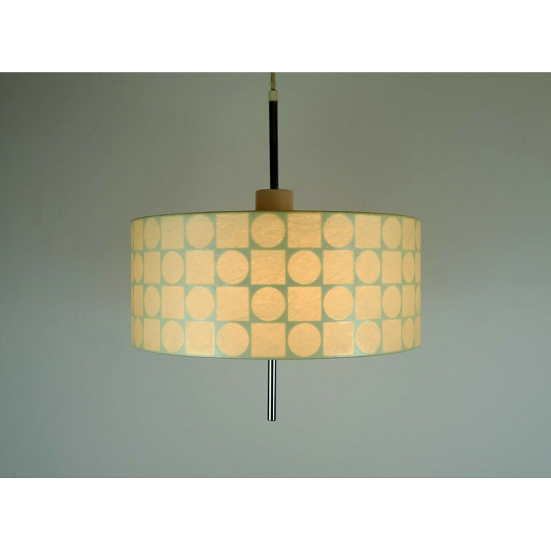 Mid century cocoon Pendant Lamp op art pattern 1960s