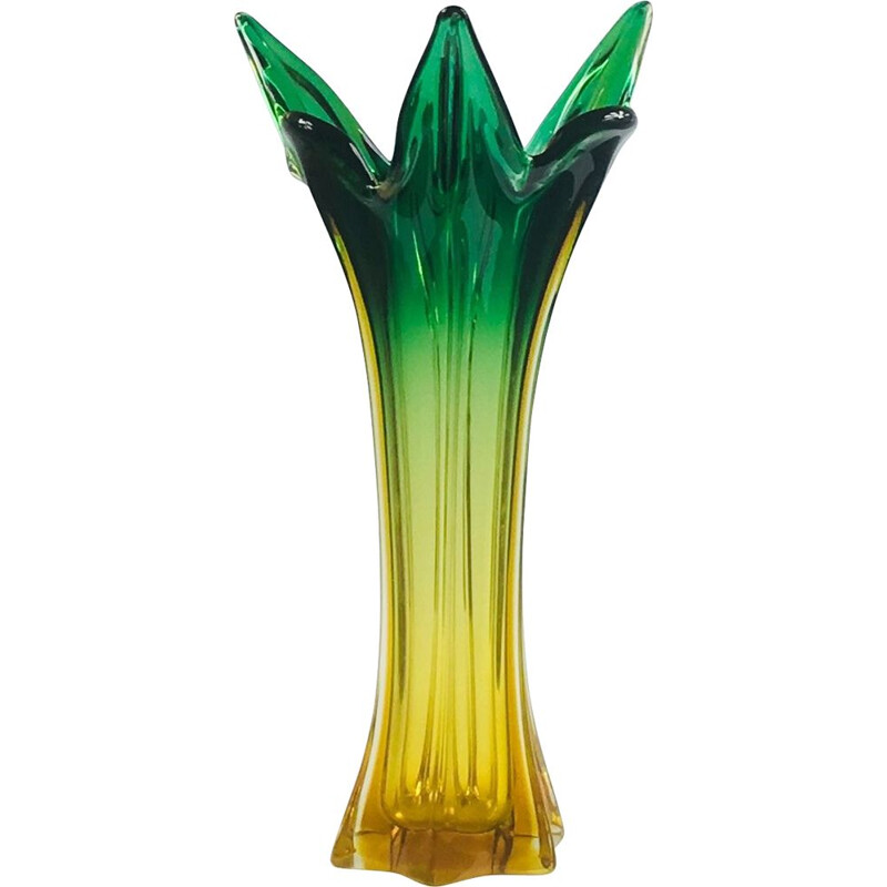 Vase en verre vintage de Murano, Italie 1960