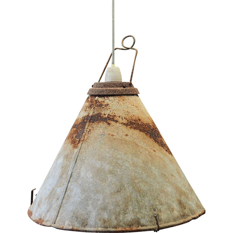 Lampe métallique vintage, industrielle 1950