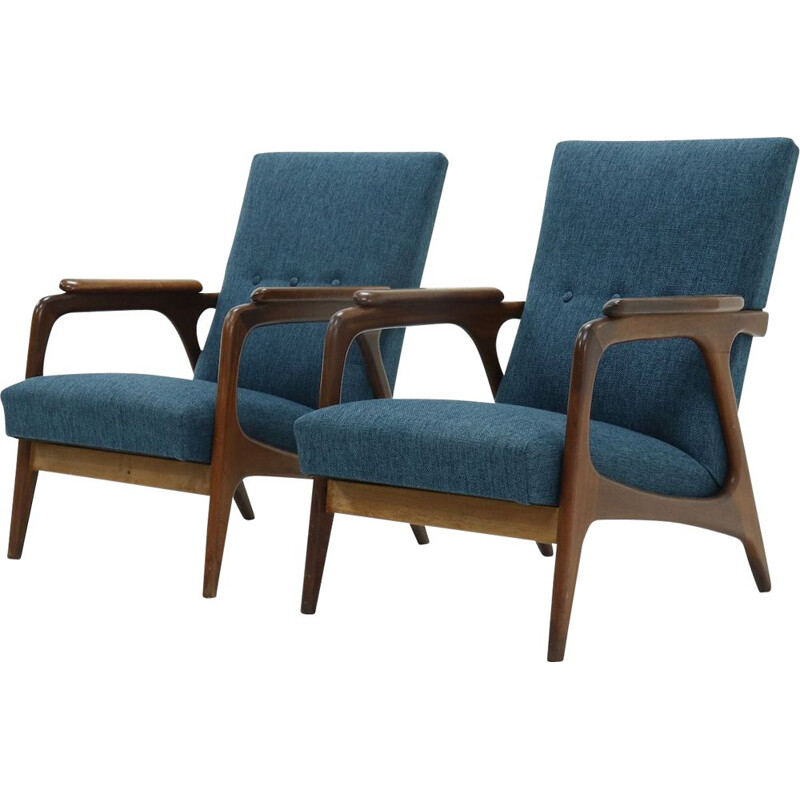 Pair of vintage Teak Armchairs by Topform 1960s