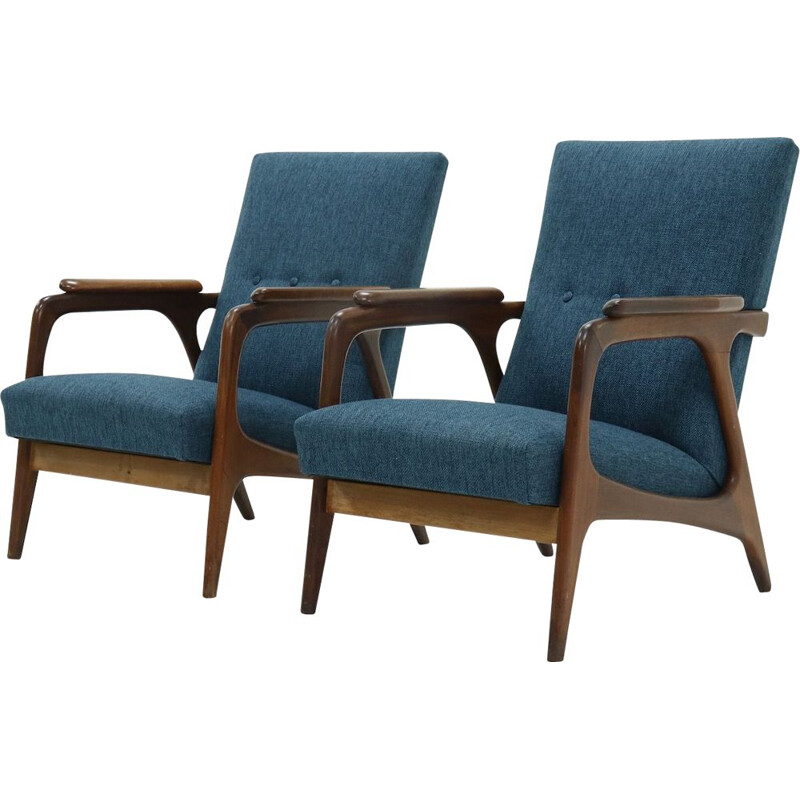 Paire de fauteuils vintage en teck par Topform 1960