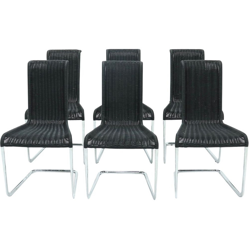 Set of 6 vintage dining chairs B20 by Axel Bruchhäuser for Tecta, 1980s