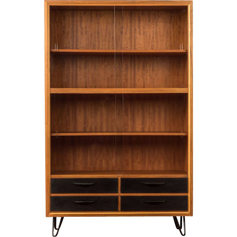 Vintage showcase walnut by WK Mobel 1950s