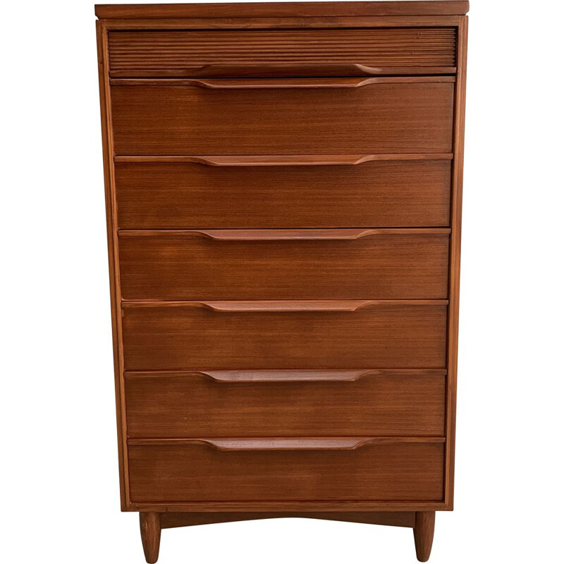 Vintage teak chest of drawers 1960