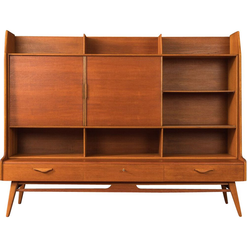 Vintage highboard teak Scandinavian  1950s