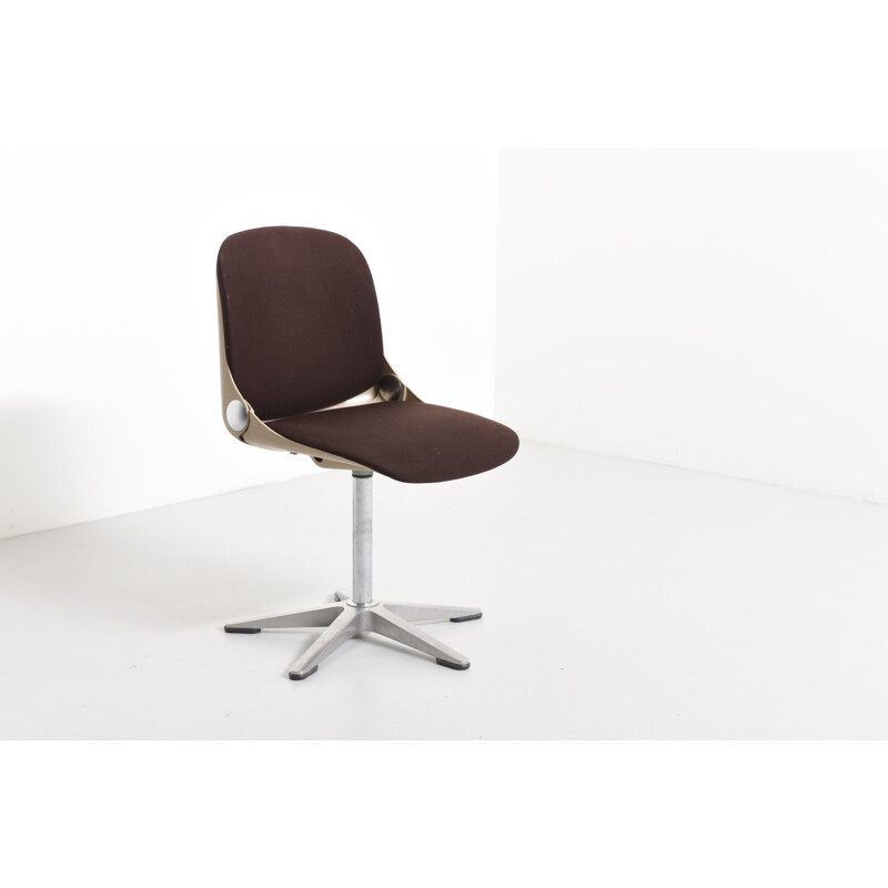 Wilkhahn "232" chair in brown fabric, Wilhelm RITZ - 1971