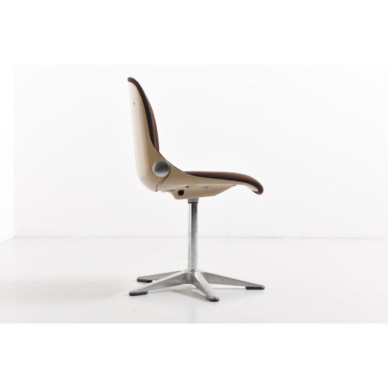 Wilkhahn "232" chair in brown fabric, Wilhelm RITZ - 1971