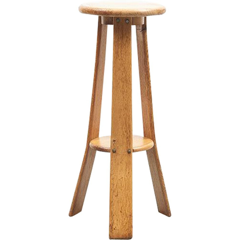 Vintage high oak stools