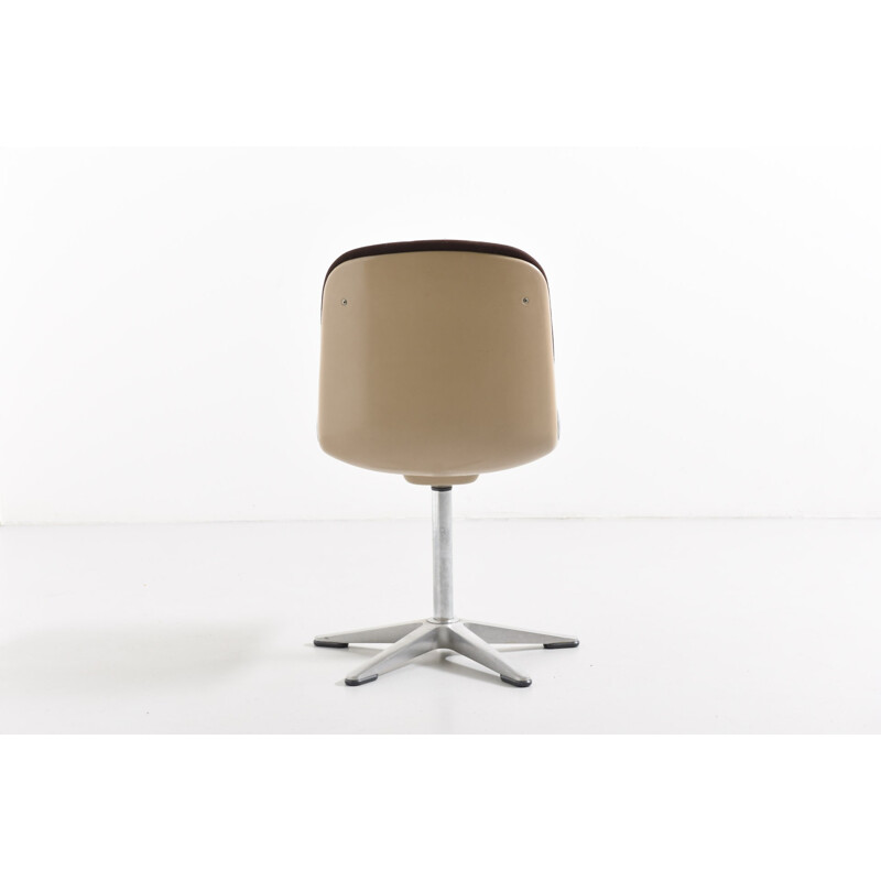 Wilkhahn "232" chair in brown fabric, Wilhelm RITZ - 1971