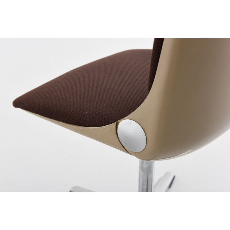 Wilkhahn "232" chair in brown fabric, Wilhelm RITZ - 1971