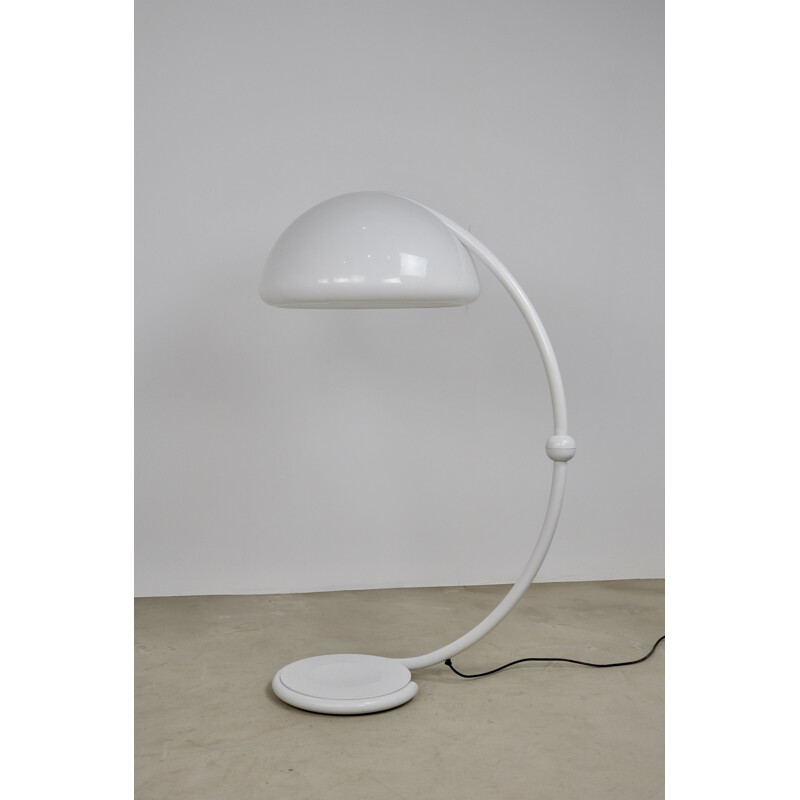 Vintage White Serpente Floor Lamp by Elio Martinelli for Martinelli Luce, 1960s