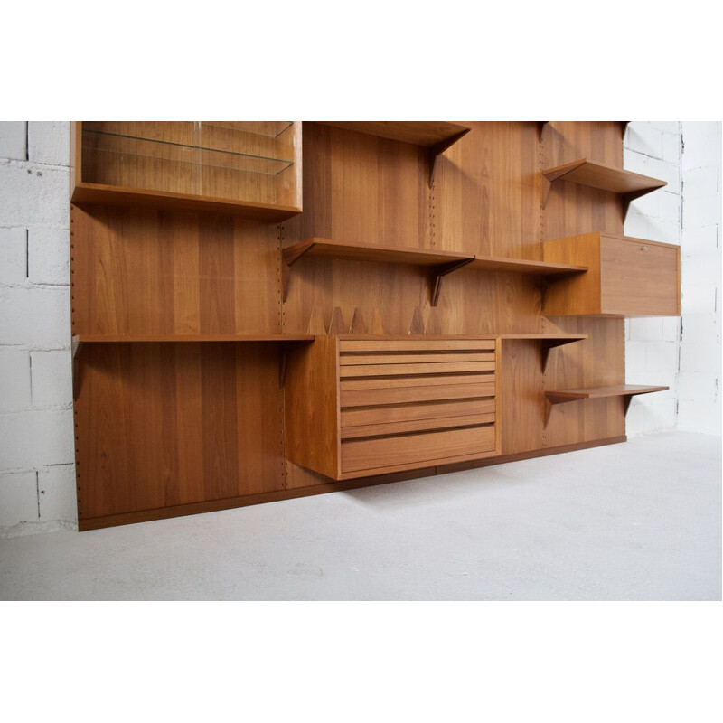 vintage Wall system, model System Cado,teak by Poul Cadovius, Cado editor 1959