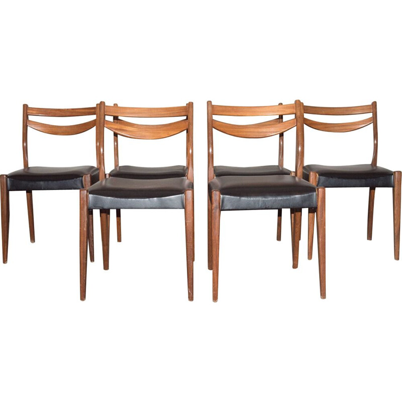 Set of 6 vintage scandinavian chairs 1960