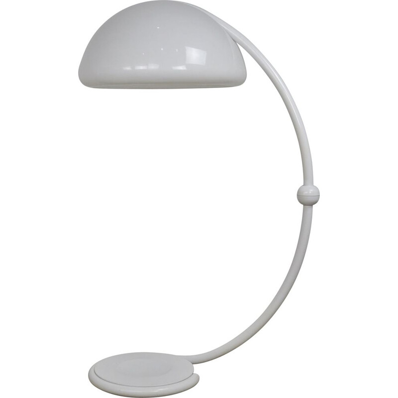 Vintage White Serpente Floor Lamp by Elio Martinelli for Martinelli Luce, 1960s