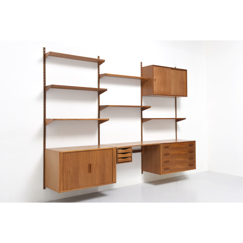 FM Feldballe wall system in teak, Kai KRISTIANSEN - 1960s