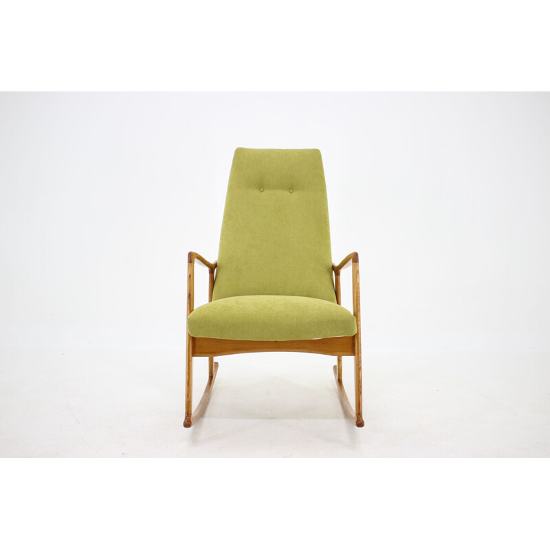 Mid-century beechwood rocking chair,danish 1960s