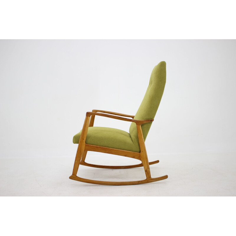 Mid-century beechwood rocking chair,danish 1960s