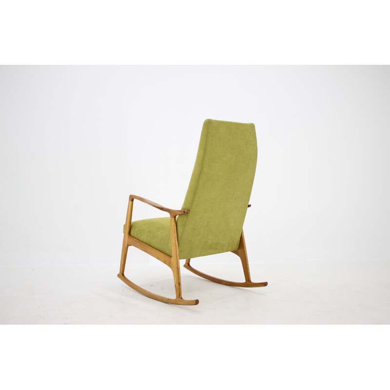 Mid-century beechwood rocking chair,danish 1960s