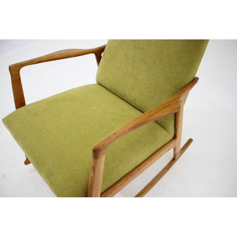 Mid-century beechwood rocking chair,danish 1960s