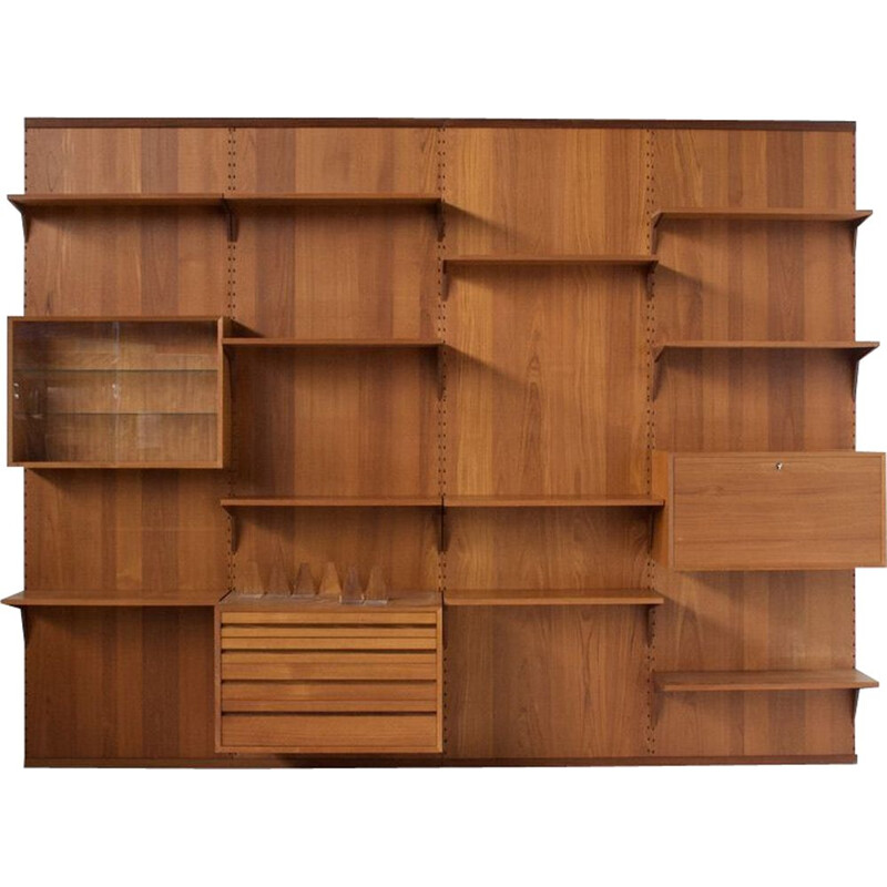 vintage Wall system, model System Cado,teak by Poul Cadovius, Cado editor 1959