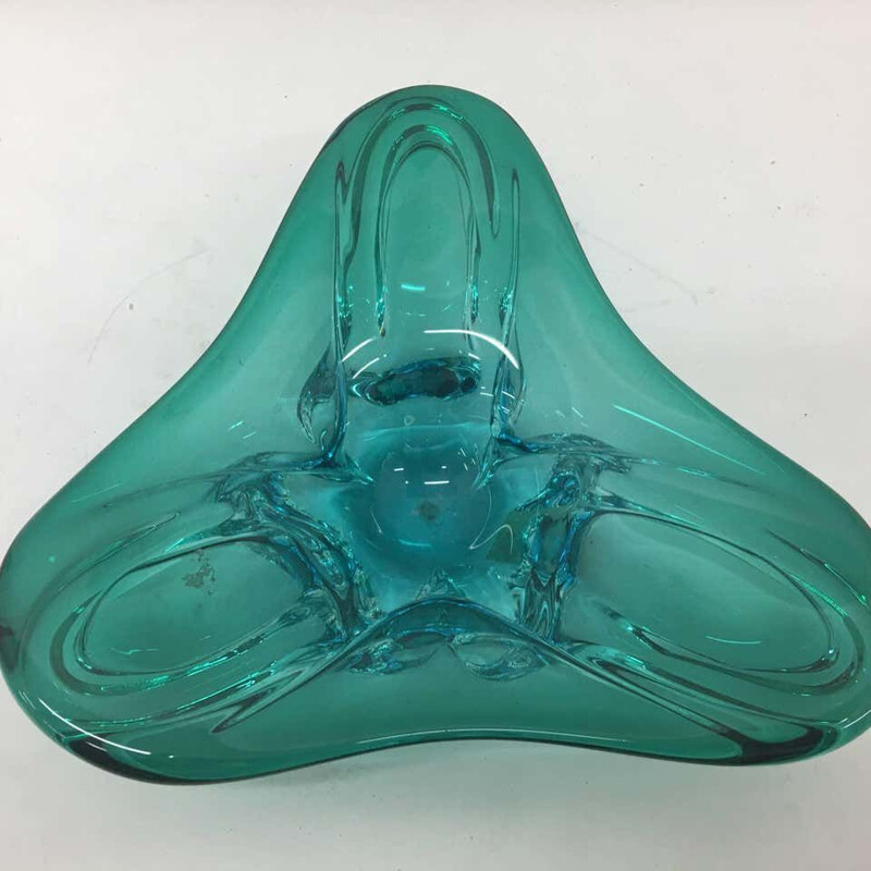 Mid-Century Green Murano Glass Ashtray, 1970