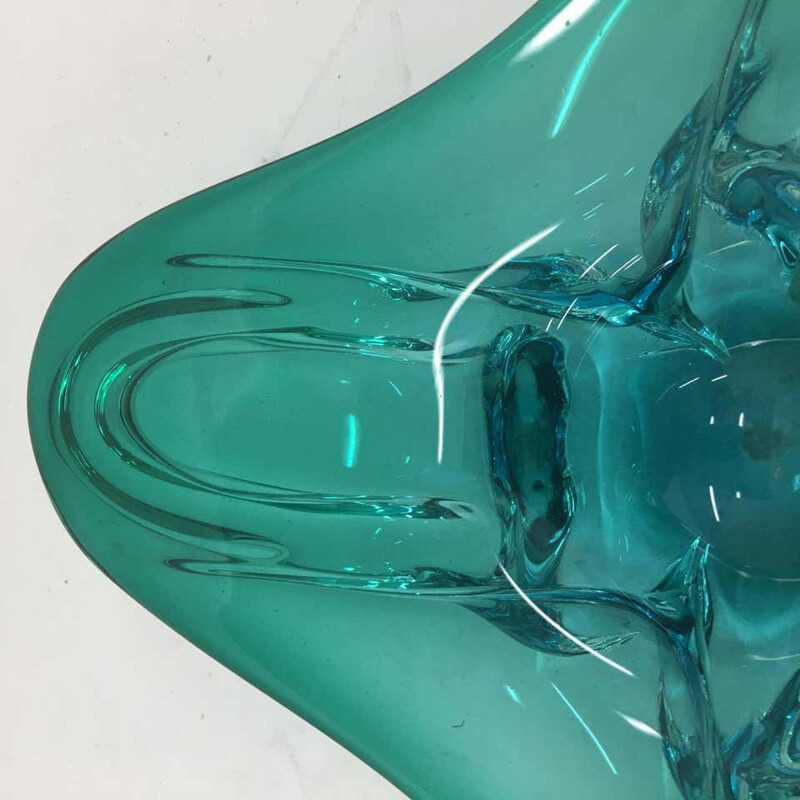 Mid-Century Green Murano Glass Ashtray, 1970