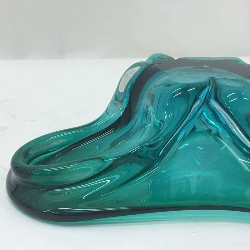 Mid-Century Green Murano Glass Ashtray, 1970