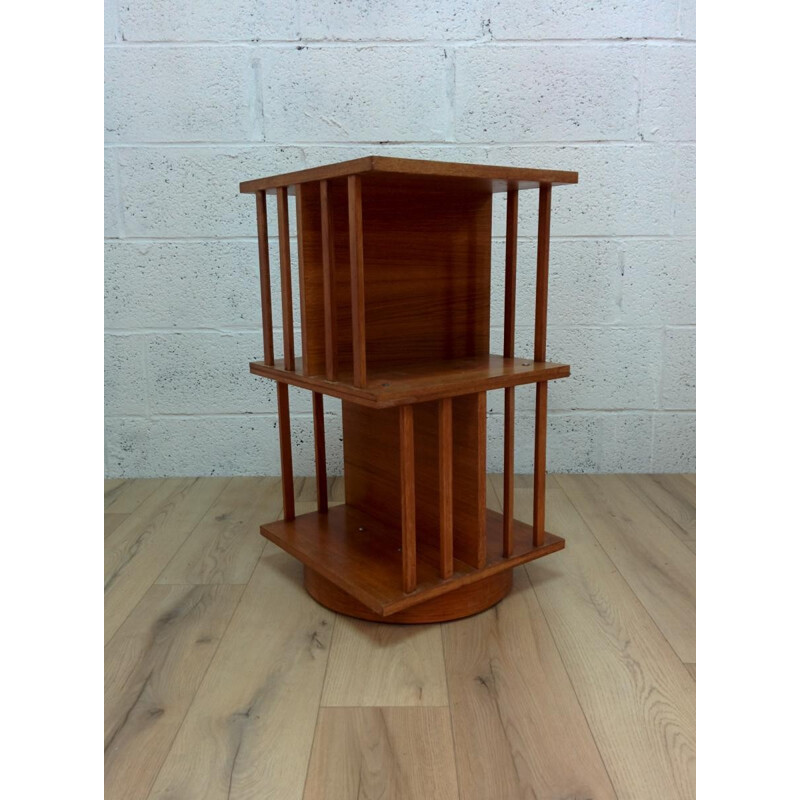 Revolving bookcase in teak - 1960s