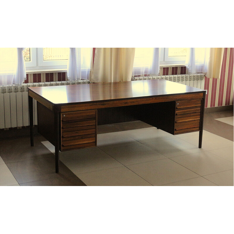 Mid Century Rosewood Desk by T. Afdal, Norway 1970