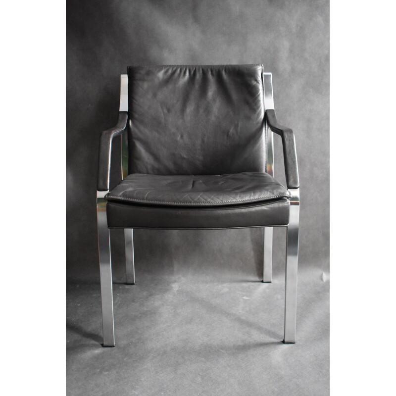 Fauteuil Vintage Cuir de Rudolf B. Glatzel pour Knoll 