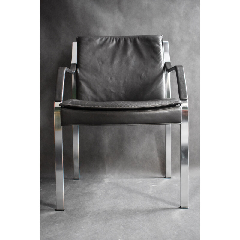 Fauteuil Vintage Cuir de Rudolf B. Glatzel pour Knoll 