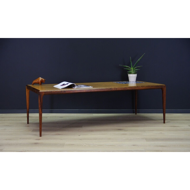 Vintage coffee table in rosewood by Johannes Andersen, Denmark 1960