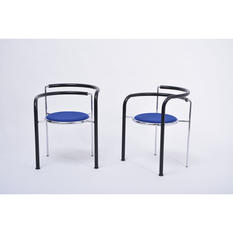Paire de chaises vintage Post-Moderne par Rud Thygesen & Johnny Sorensen Danemark 1989
