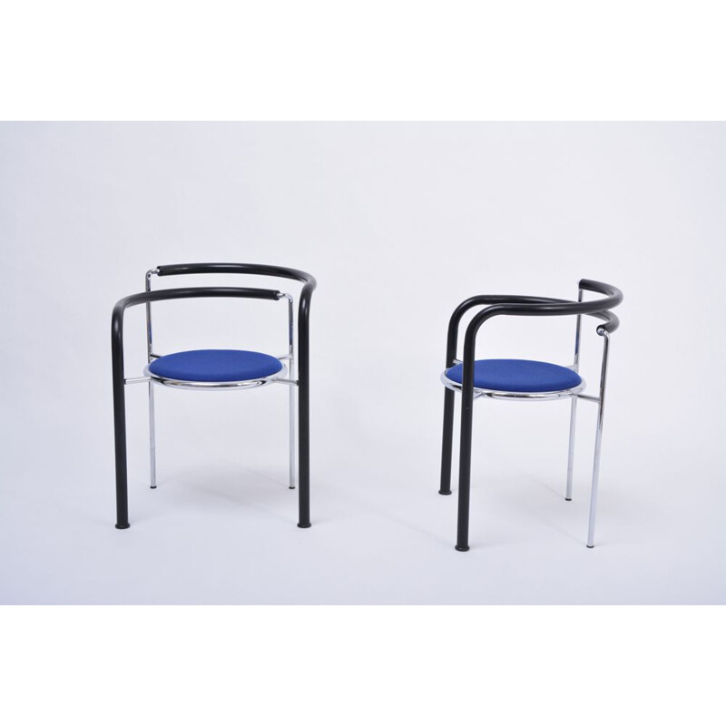 Paire de chaises vintage Post-Moderne par Rud Thygesen & Johnny Sorensen Danemark 1989