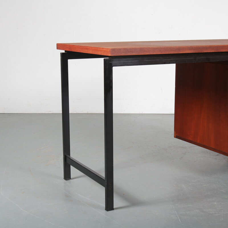 Vintage Japanese series desk by Cees Braakman for Pastoe, Netherlands 1950s