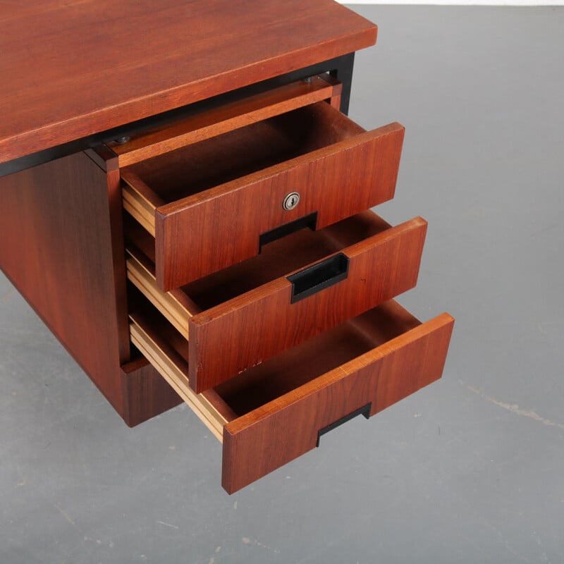 Vintage Japanese series desk by Cees Braakman for Pastoe, Netherlands 1950s