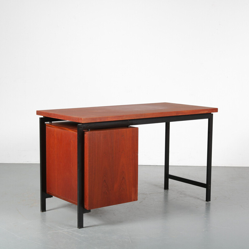 Vintage Japanese series desk by Cees Braakman for Pastoe, Netherlands 1950s