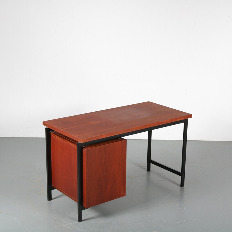 Vintage Japanese series desk by Cees Braakman for Pastoe, Netherlands 1950s