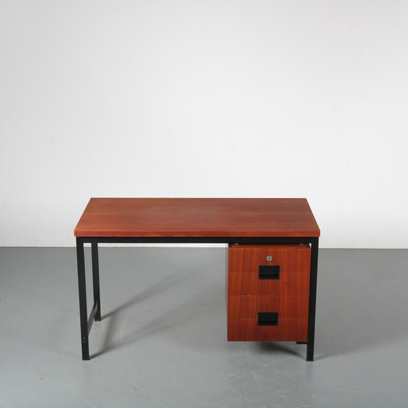 Vintage Japanese series desk by Cees Braakman for Pastoe, Netherlands 1950s