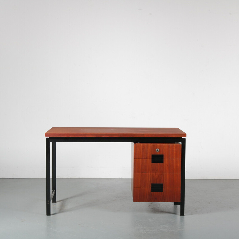 Vintage Japanese series desk by Cees Braakman for Pastoe, Netherlands 1950s