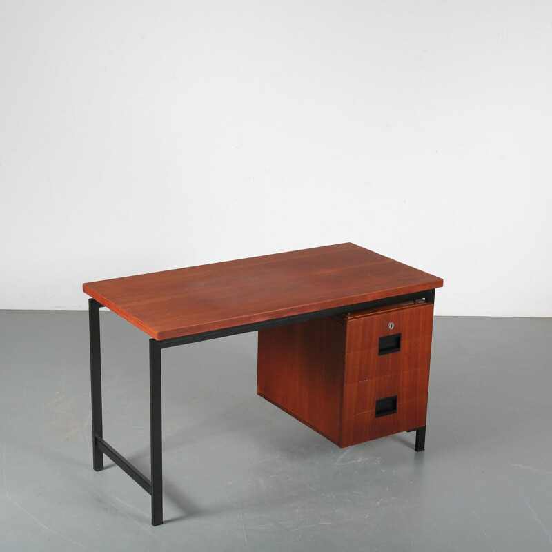 Vintage Japanese series desk by Cees Braakman for Pastoe, Netherlands 1950s