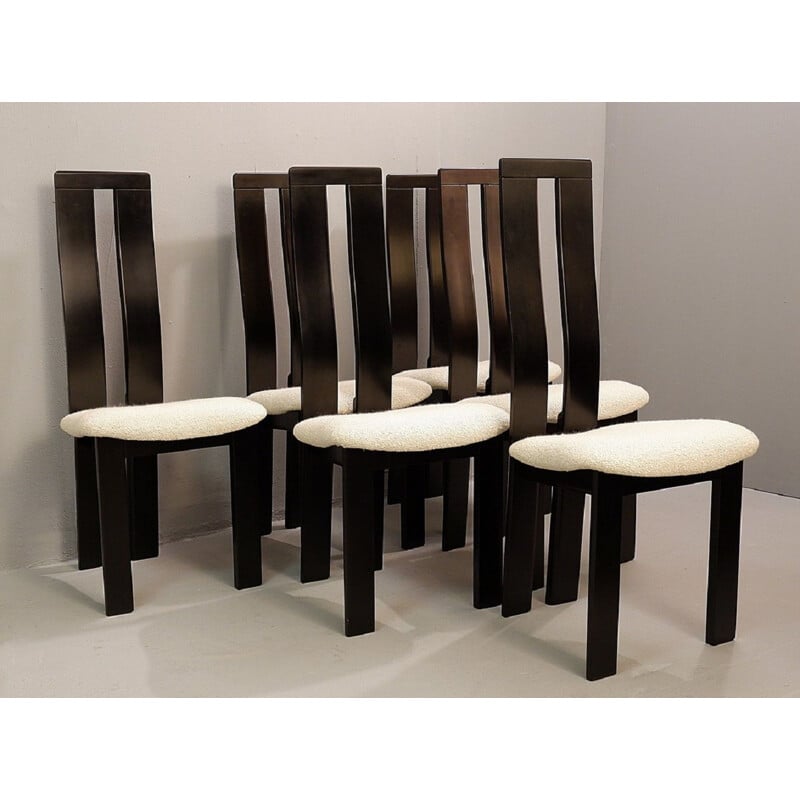 Set van 6 vintage stoelen van Pietro Costantini voor Ello, 1970