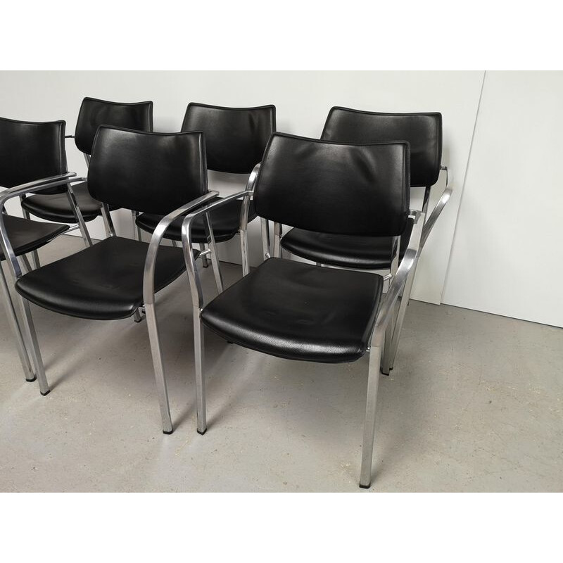 Set of 6 Jorge Pensi Vintage Chairs