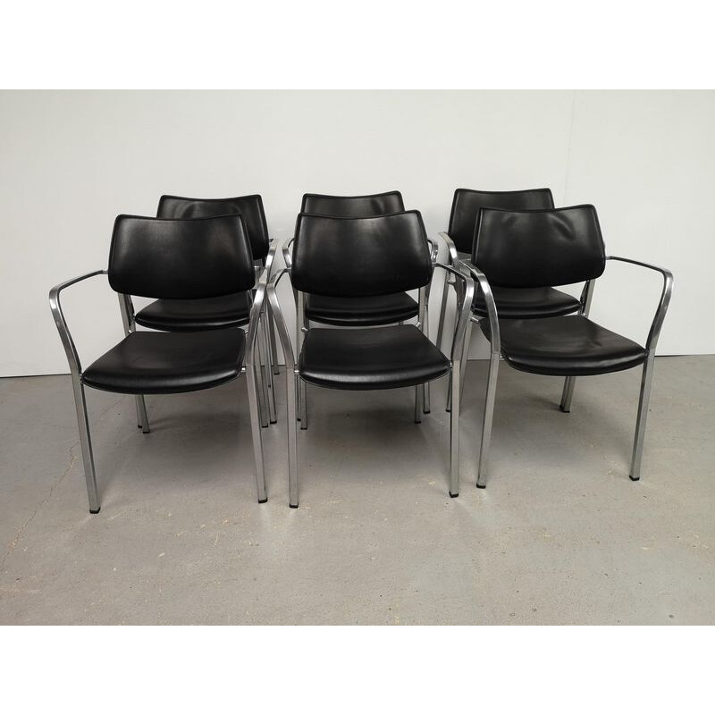 Set of 6 Jorge Pensi Vintage Chairs
