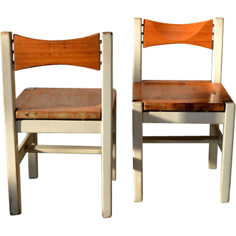 Paire de chaises vintage Laukaan Puu, Ilmari TAPIOVAARA - 1963