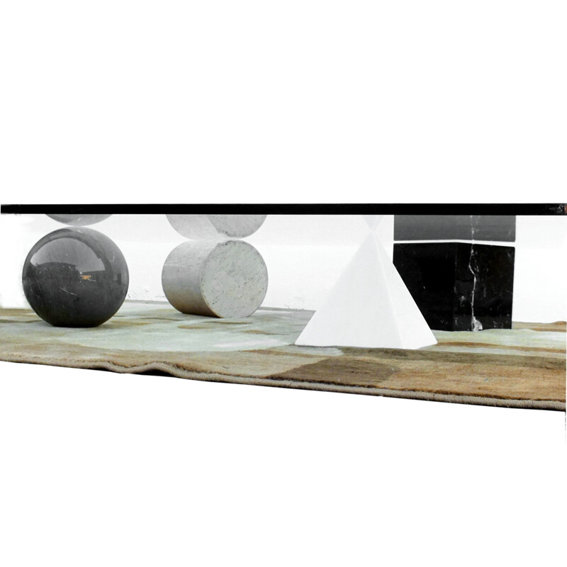 Vintage metafora  coffee table by Massimo Vignelli for Martinelli, Italy 1970