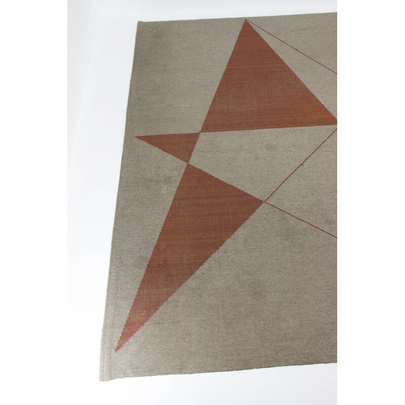 Tapis vintage géométrique supérieur de Slovénie, 1960