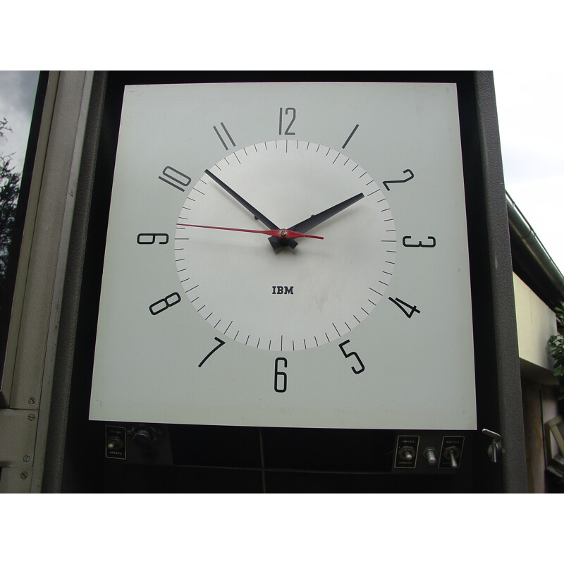 Vintage Ibm long clock master electro-mechanical clock, 1960